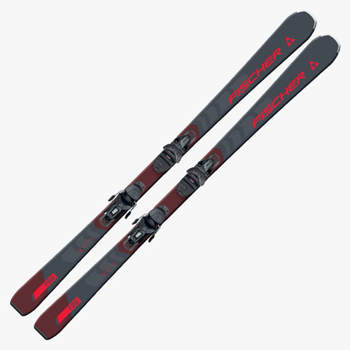 Used Fischer Mens DH Ski/Binding Black 155 cm 11866-S000010678