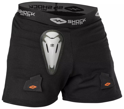 Vist Large View of Product Image Which is New Shock DR CORE LOOSE SHORT Hockey Jock Black SM