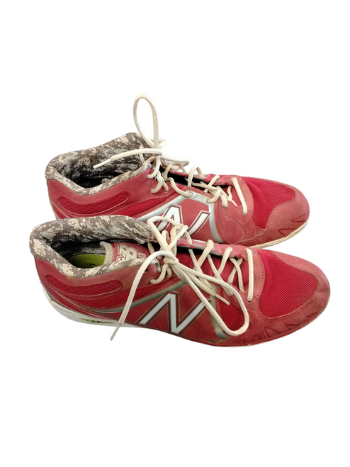 Vist Large View of Product Image Which is Used New Balance 2EVLITE BB/SB Cleats Red Senior 14 11866-S000013867