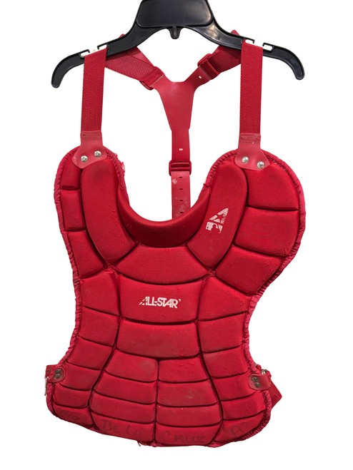 Vist Large View of Product Image Which is Used All Star CHEST PROTECTOR Catchers Chest Protector Red Youth