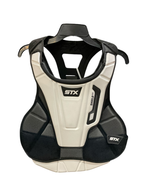 Used STX SHIELD 500 LAX Goalie Chest M White LG 11143-S000107731