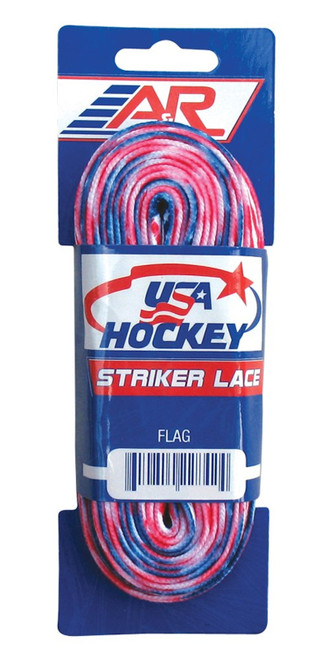 Vist Large View of Product Image Which is USA HOCKEY LACES FLAGNON WAXED 120"
