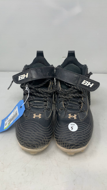 Vist Large View of Product Image Which is Used Under Armour BASEBALL CLEAT BB/SB Cleats Black Senior 5 11795-S000016156