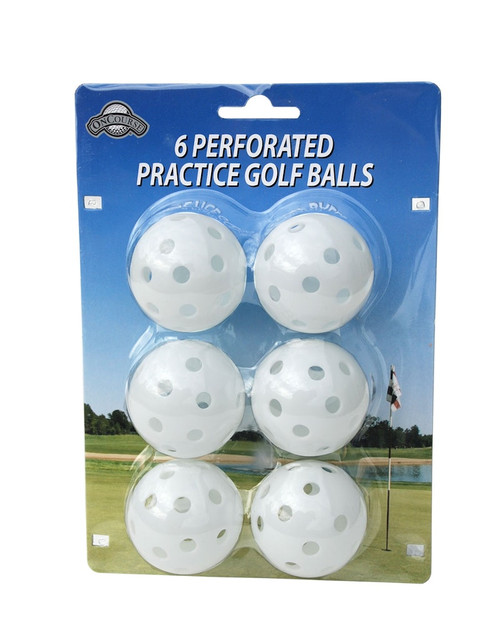 Vist Large View of Product Image Which is New J&M GOLF PERFORATED GOLF BALLS 6PK