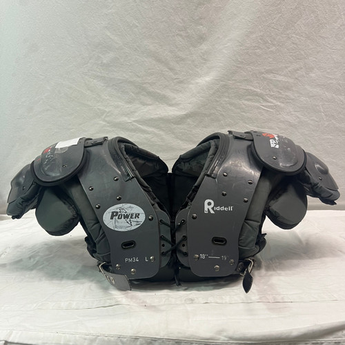 Vist Large View of Product Image Which is Used Riddell POWER 18-19 FB Shoulder Pads Grey LG 11651-S000349369