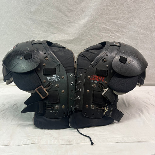 Vist Large View of Product Image Which is Used Schutt TORNADO FB Shoulder Pads Black LG 11651-S000346147