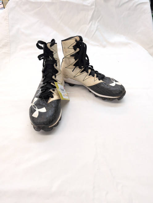 Vist Large View of Product Image Which is Used Under Armour Adult FB Cleats Black Senior 7.5
