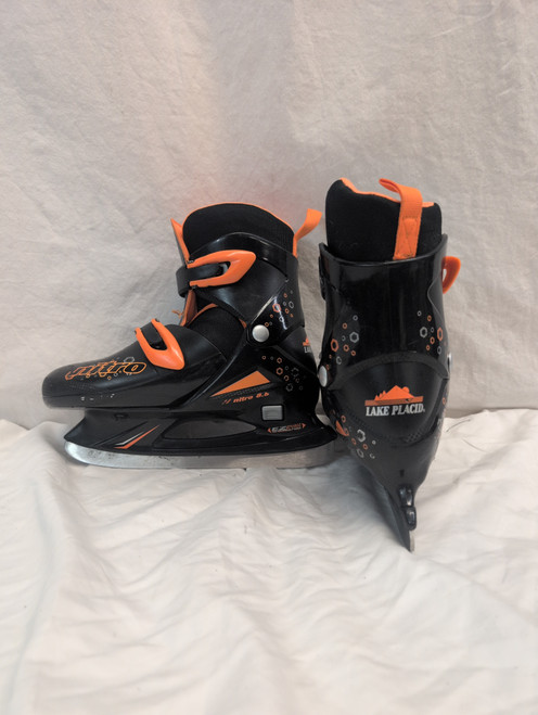 Vist Large View of Product Image Which is Used Lake Placid NITRO ADJUSTABLE JR 4-7 Boys Softboot Skate Black Adjustable