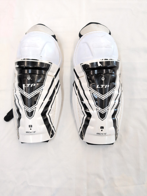 Used CCM LTP Junior Shin Guards White 10" 11651-S000378103