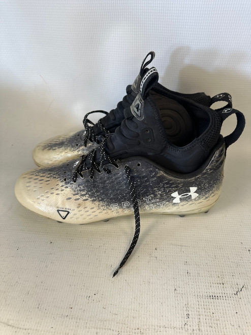 Vist Large View of Product Image Which is Used Under Armour SPOTLIGHT FRANCHISE 2.0 CLEAT Adult FB Cleats Black And White Senior 11 11852-S000017893