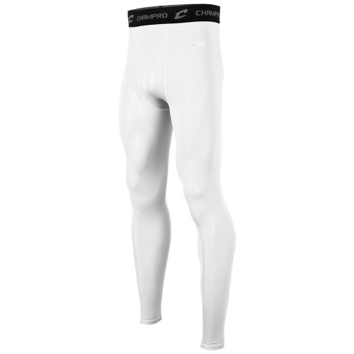 Vist Large View of Product Image Which is New CHAMPRO COMPRESSION TIGHTS YTH L WHITE