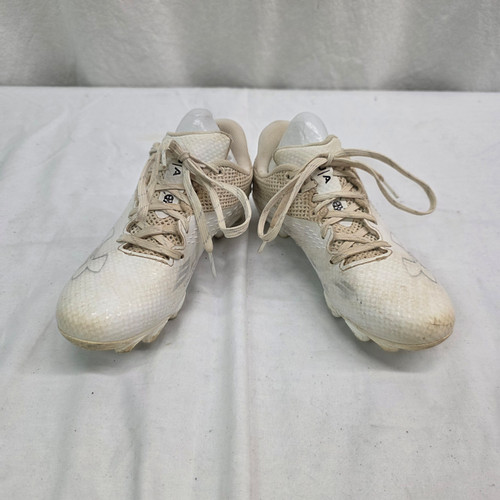 Vist Large View of Product Image Which is Used Under Armour JET FUEL Jr FB Cleats White Junior 01.5 11651-S000378536