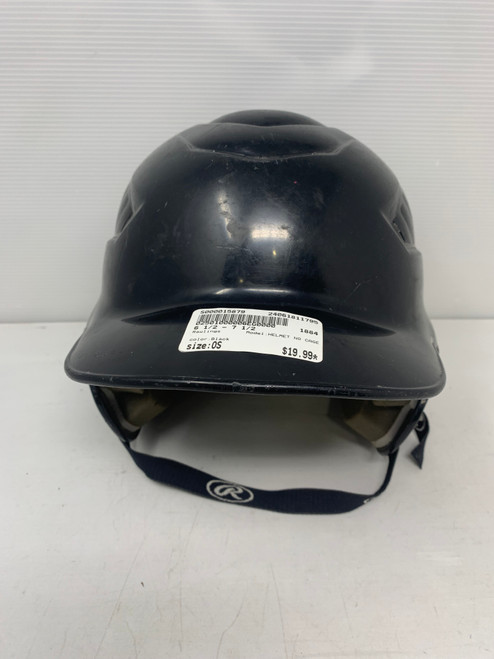 Vist Large View of Product Image Which is Used Rawlings HELMET NO CAGE Batting Helmet No Mask Black One Size