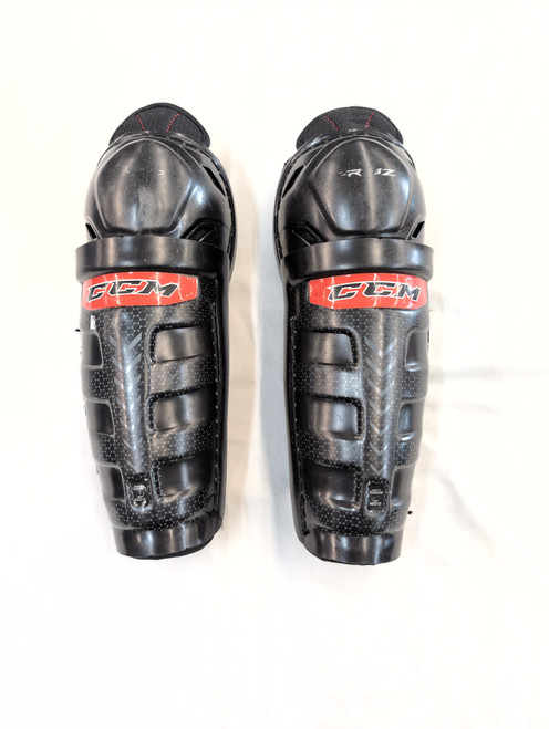 Vist Large View of Product Image Which is Used CCM RBZ Junior Shin Guards Black 10" 11651-S000385913