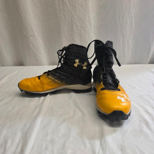 Vist Large View of Product Image Which is Used Under Armour Adult FB Cleats Black And Gold Senior 6 11651-S000378876