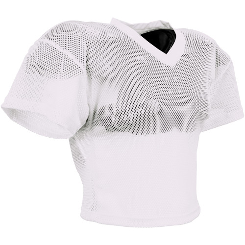 Vist Large View of Product Image Which is New CHAMPRO SHUFFLE FOOTBALL PRACTICE JERSEY YT WHITE MD