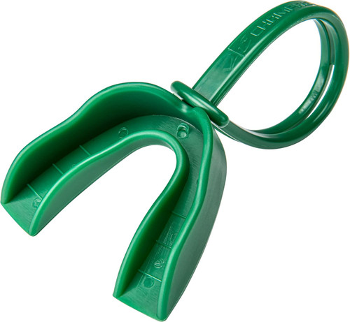 Champro green mouthguard. Can by used for football, lacrosse, hockey and more