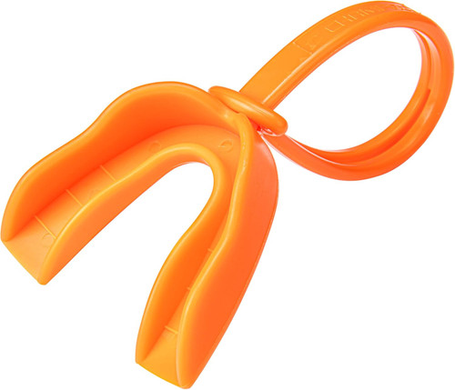 Champro orange mouthguard. Can by used for football, lacrosse, hockey and more