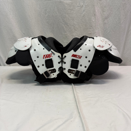 Vist Large View of Product Image Which is Used TAG STRIKE FORCE 2 FB Shoulder Pads White MD