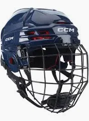 Vist Large View of Product Image Which is New CCM TACKS 70 Helmet Cage Combo Navy Blue One Size