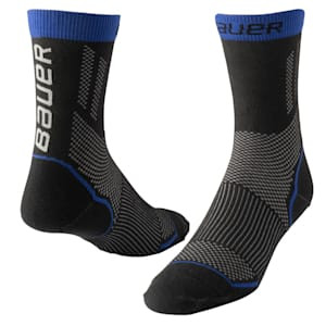 Vist Large View of Product Image Which is New BAUER PERFORMANCE SKATE SOCK LOW SR MED