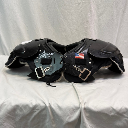 Vist Large View of Product Image Which is Used Douglas QBS 17-18 FB Shoulder Pads Black LG