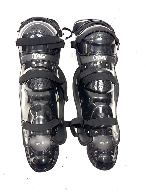 Used TAG TLG 219   NEW Catchers Leg Guards Black Adult 11860-S000266494