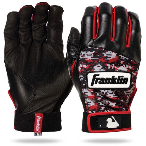 Vist Large View of Product Image Which is New Franklin DIGITEK BB/SB Batting Gloves ADULT BK/RD LARGE