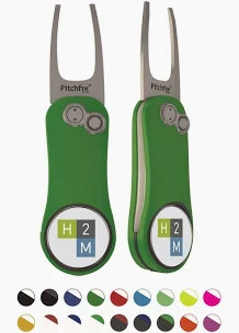 Vist Large View of Product Image Which is New PitchFix Divot Tool GRN w/ Marker