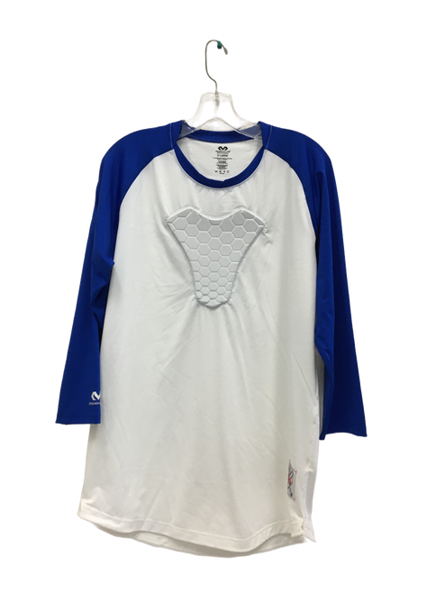 Vist Large View of Product Image Which is Used McDavid 3/4 Sleeve Adult XL Heartguard Shirt White and Royal Blue 11692-S000126829