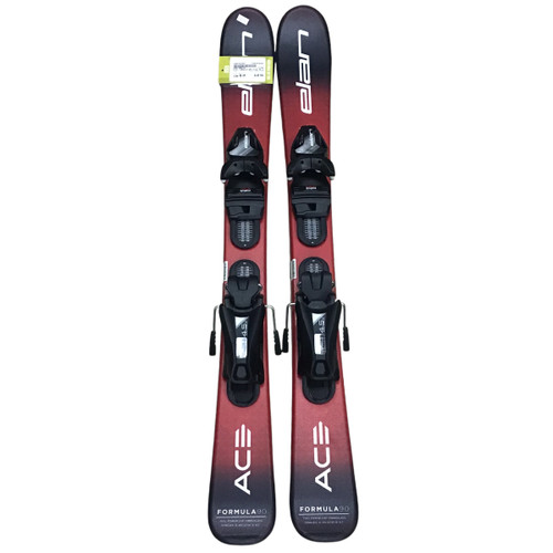 Vist Large View of Product Image Which is Used Elan FORMULA RED Boys DH Ski/Binding Red 90 cm NEVER USED