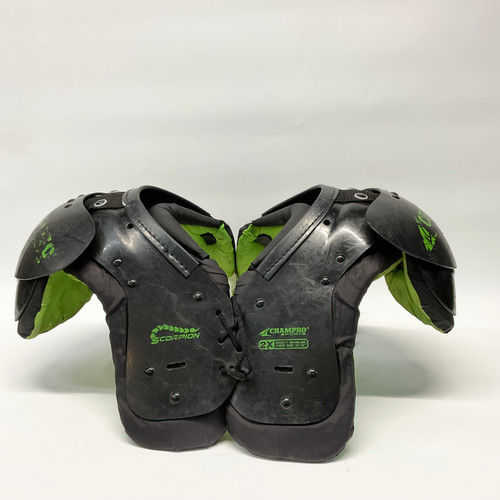 Used Champro SCORPION FB Shoulder Pads Black 2X 11805-S000047771