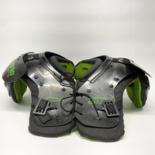 Vist Large View of Product Image Which is Used Champro SCORPION FB Shoulder Pads Black XL