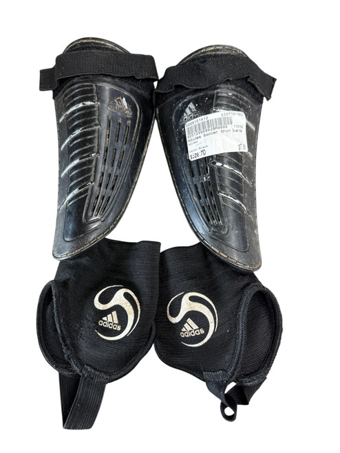 Vist Large View of Product Image Which is Used Adidas Soccer Shin Guards Junior Black MD