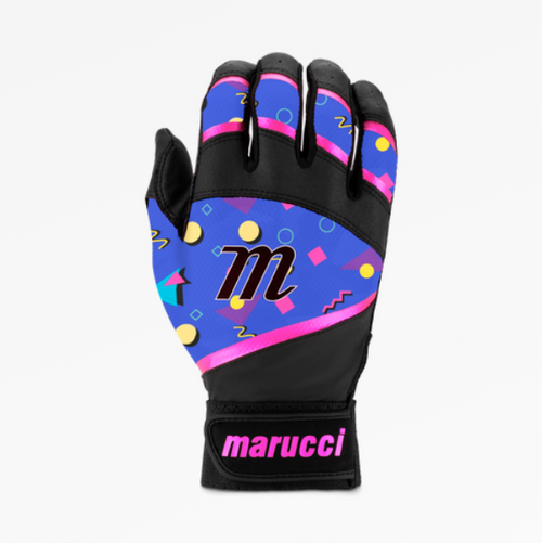 Vist Large View of Product Image Which is Marucci Foxtrot Youth Batting Glove Black/Pink
