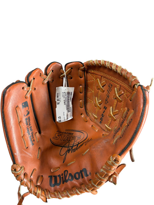 Vist Large View of Product Image Which is Used Wilson STAFF BB/SB Glove LH Throw Brown 10"