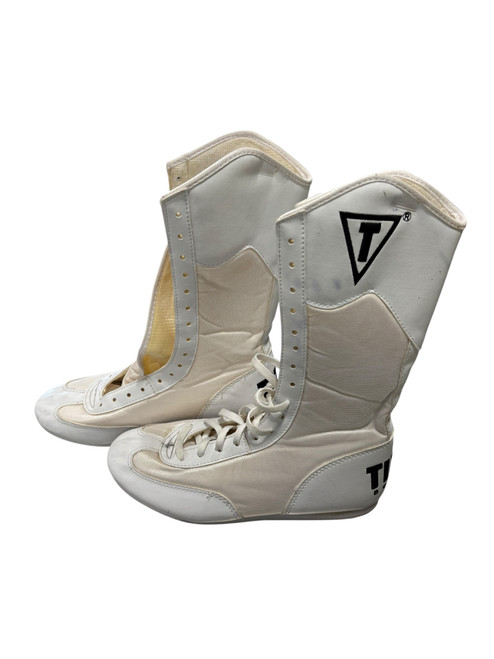 Vist Large View of Product Image Which is Used Title Boxing Shoes White Senior 6 Ladies