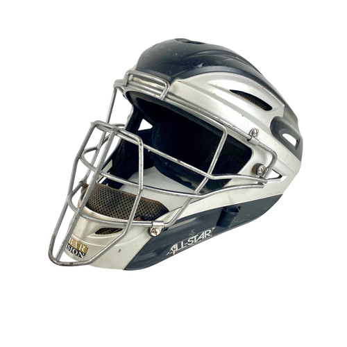 Used All-Star MVP2500 Catchers Helmet Black And Grey 7 - 7 3/4 11506-S000265688