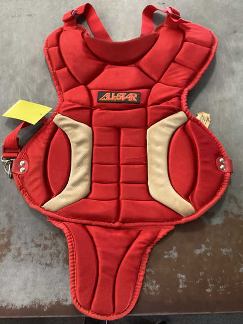 Vist Large View of Product Image Which is Used All-Star CHEST PROTECTOR Catchers Chest Protector Red Youth