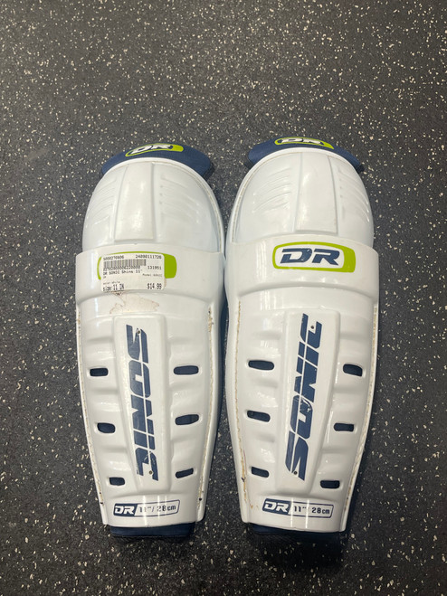 Used DR SONIC Junior Shin Guards White 11" 11726-S000270806