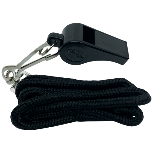 Vist Large View of Product Image Which is Champion Sports Plastic Whistle w/Lanyard #BP601