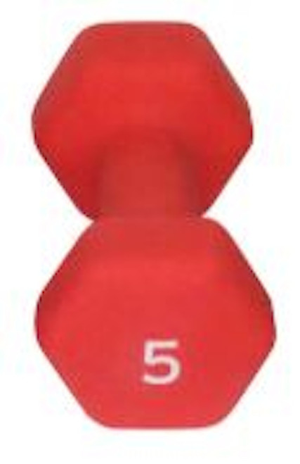 Vist Large View of Product Image Which is New PREMIER FITNESS NEOPRENE 5 LB DUMBBELL #DF925