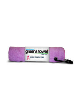 Vist Large View of Product Image Which is New J&M Golf GREENS TOWEL PINK Golf Accessory