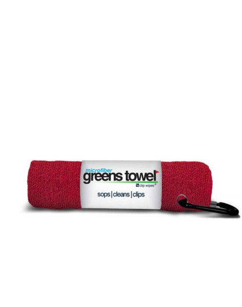 Vist Large View of Product Image Which is New J&M Golf GREENS TOWEL RED Golf Accessory