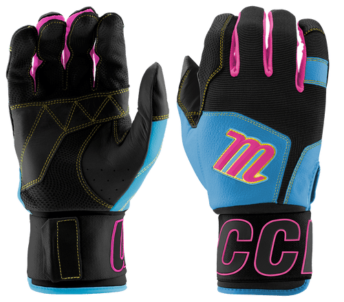 Vist Large View of Product Image Which is New Marucci Blacksmith V2 Batting Gloves BK/CB AXL