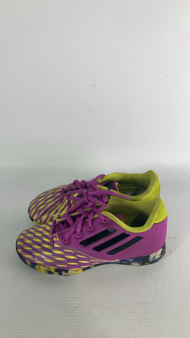 Vist Large View of Product Image Which is Used Adidas Soccer Indoor Shoes Purple Youth 12.0