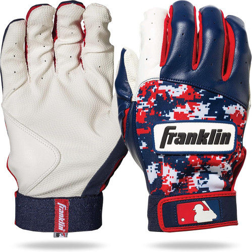 Vist Large View of Product Image Which is New Franklin Digitek Batting Gloves - Youth Large Red/White/Navy