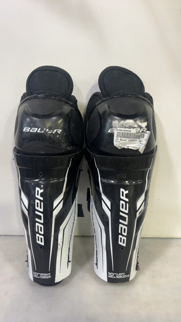 Used Bauer LEGACY Youth Shin Guards Black 10" 11727-S000184048