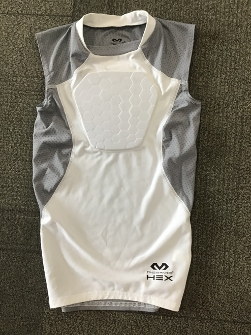 Vist Large View of Product Image Which is Used McDavid HEX HEARTGUARD SHIRT Other Clothing Grey And White XS