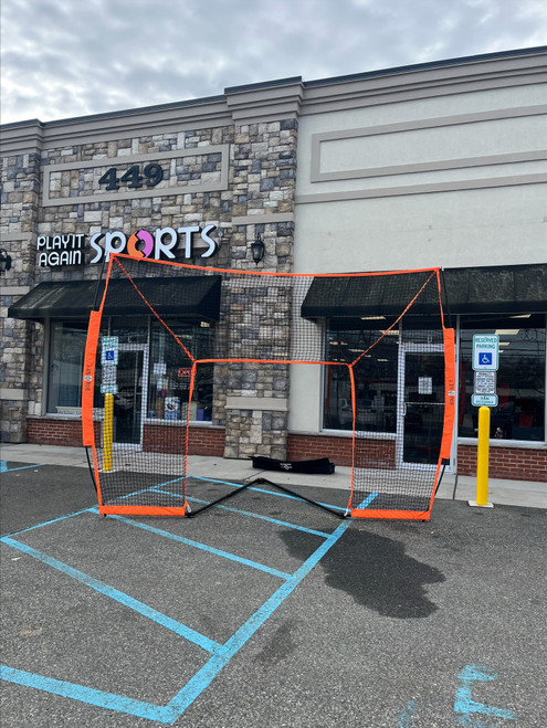 Vist Large View of Product Image Which is Used Bownet Lacrosse Goals halo lacrosse barrier net